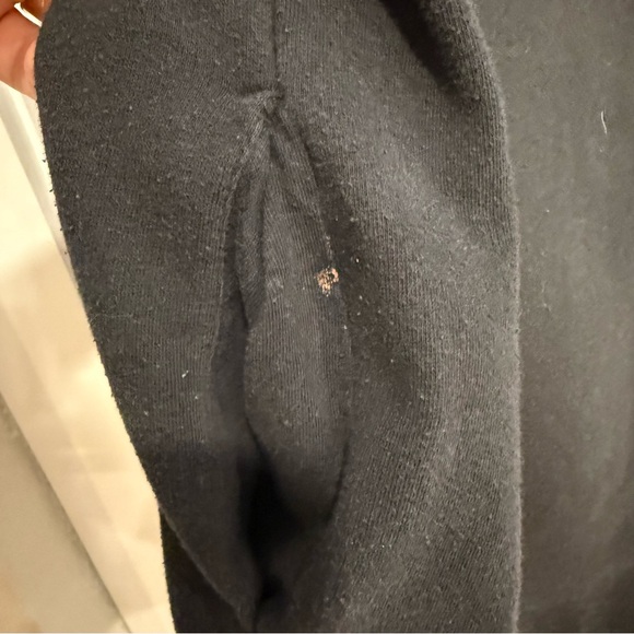 PINK Victoria's Secret Black Half-Zip Pullover White Logo on back size M - Picture 3 of 3